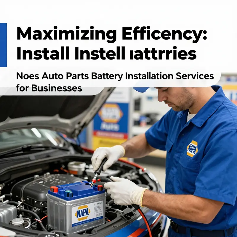 Map showcasing NAPA Auto Parts locations where battery installation services are available.