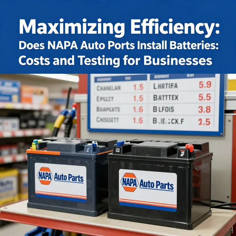 Map showcasing NAPA Auto Parts locations where battery installation services are available.