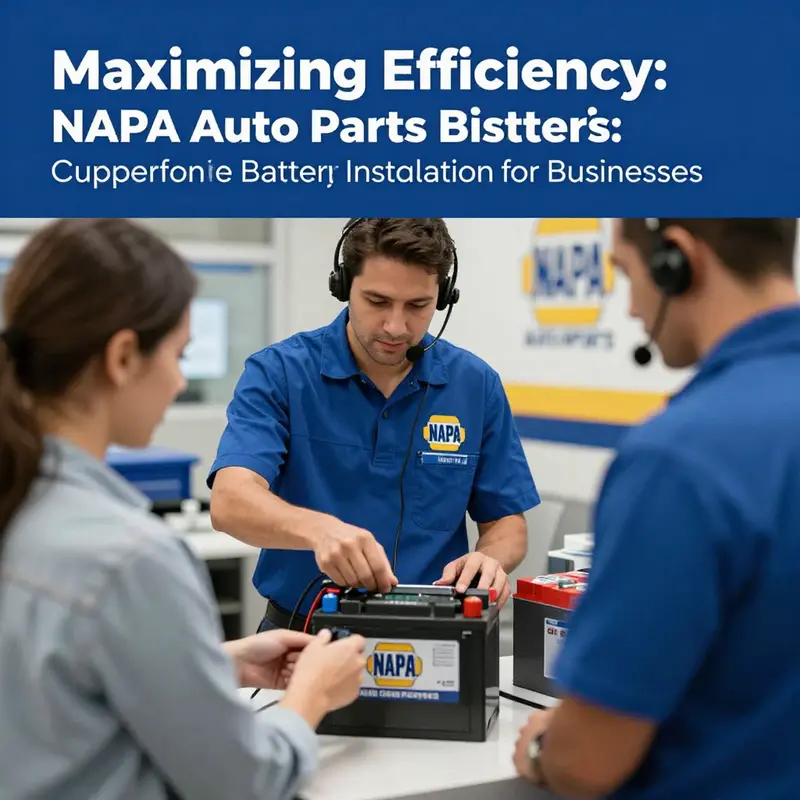 Map showcasing NAPA Auto Parts locations where battery installation services are available.