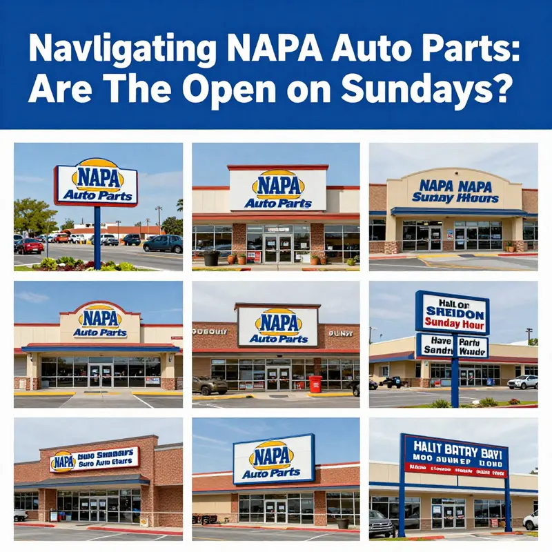 A visual representation of NAPA Auto Parts locations and their Sunday operational status.