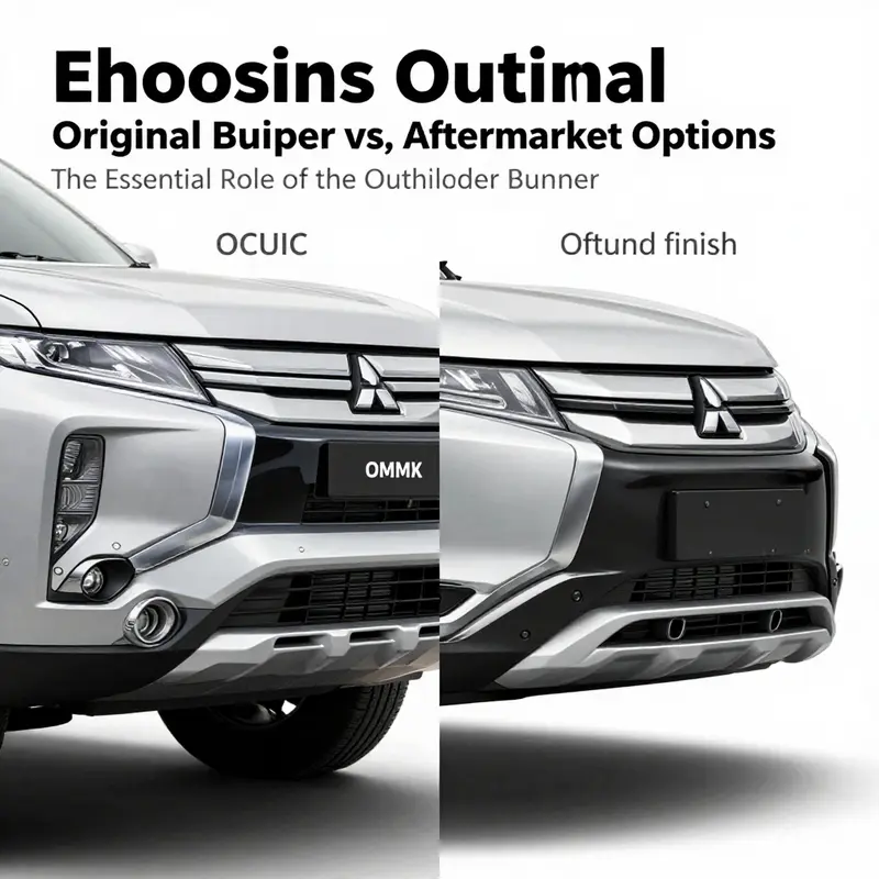 Detailing the structural and material characteristics of the Mitsubishi Outlander bumper.