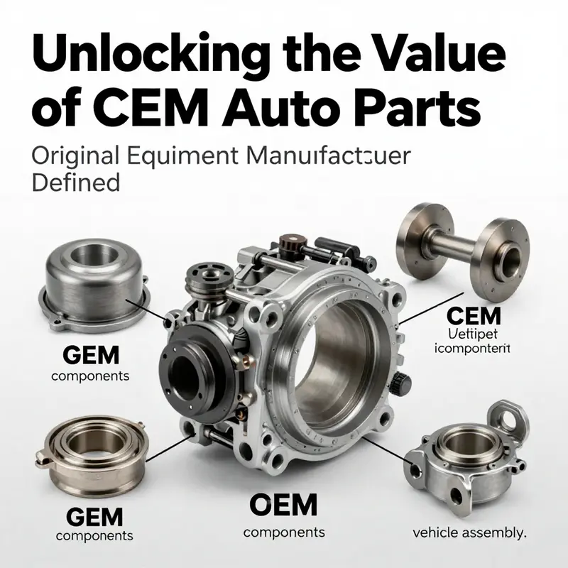 Illustration of OEM parts in vehicle assembly, showcasing their integral role in manufacturing.