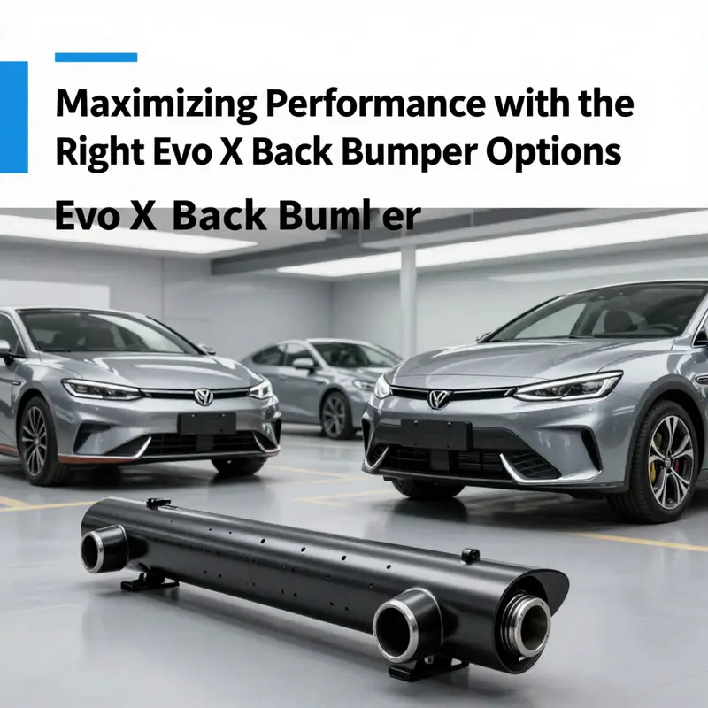 A variety of OEM back bumpers for Evo X displayed in a well-lit showroom for potential buyers to see the compatibility and quality.