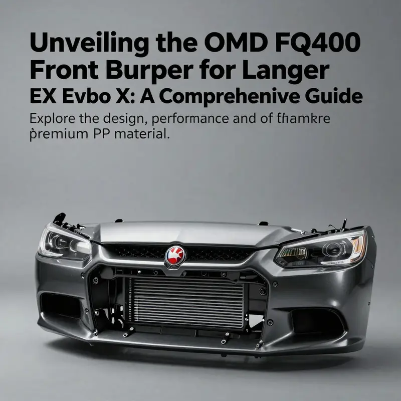 Image showcasing the OEM FQ400 front bumper's design and features against a neutral background.