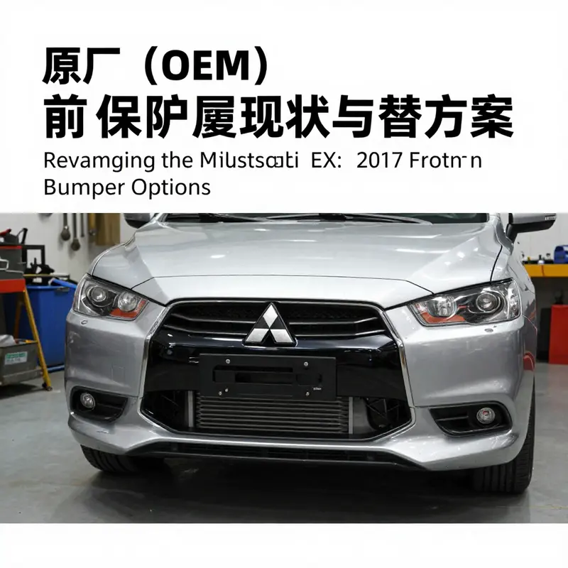 Close-up of the sleek OEM front bumper of the Mitsubishi Lancer EX.