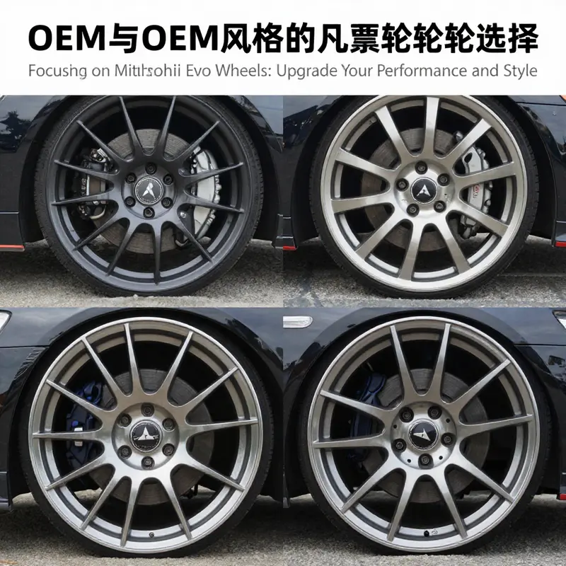 Comparison of OEM and OEM-style wheels for Mitsubishi Evo X; focuses on design and features.