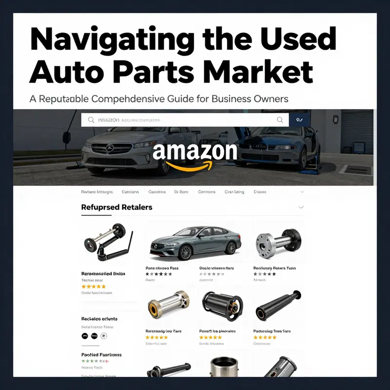 A collection of used auto parts offered on eBay, showcasing the variety and details available for prospective buyers.