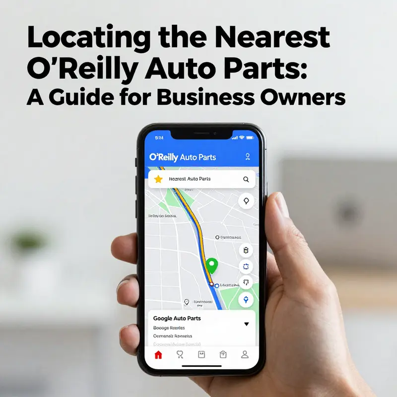 The O’Reilly Auto Parts store locator interface highlighting nearby store options.