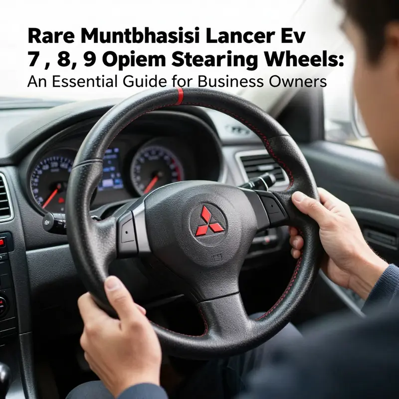 An original Mitsubishi Lancer Evo 7 steering wheel illustrating its exemplary craftsmanship.