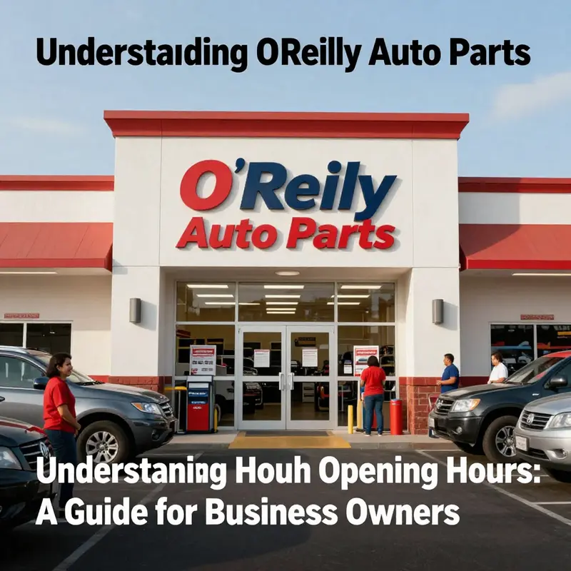 A lively O'Reilly Auto Parts store with customers and vehicles, highlighting community engagement.