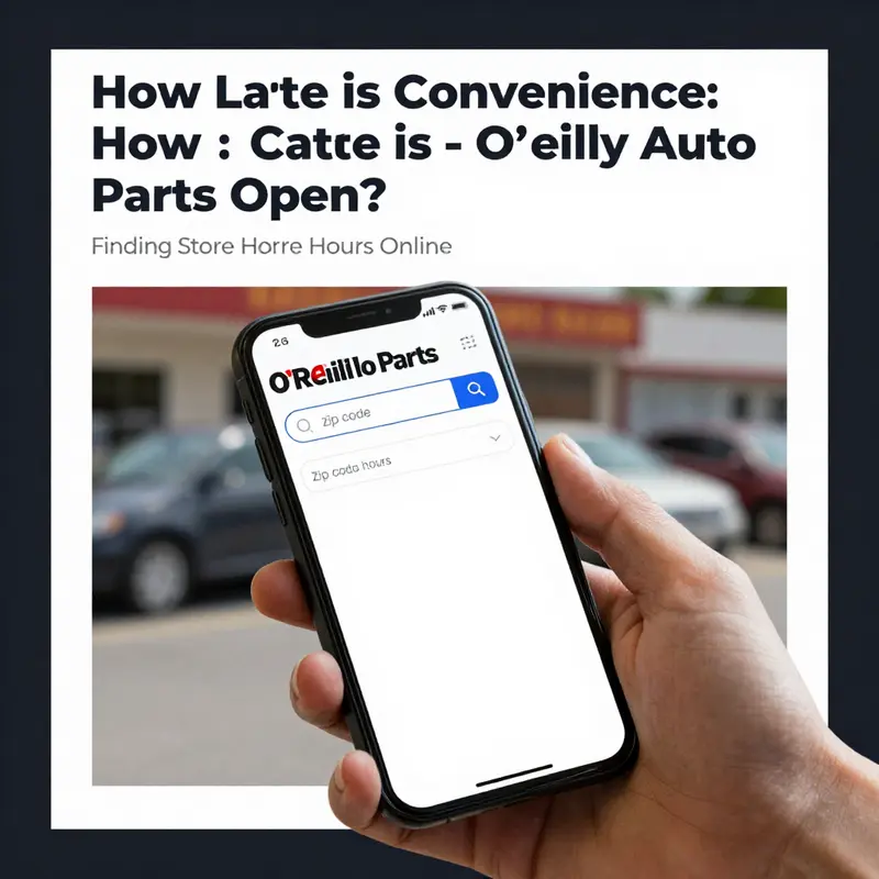 O’Reilly Auto Parts late evening accessibility for customers.