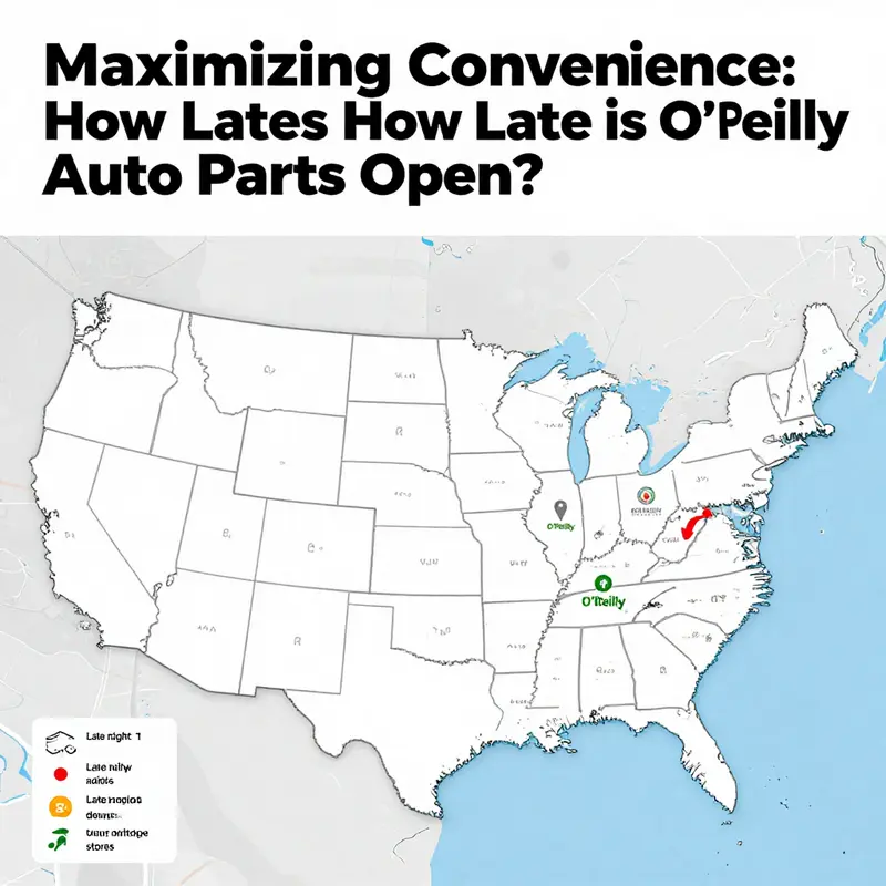 O’Reilly Auto Parts late evening accessibility for customers.
