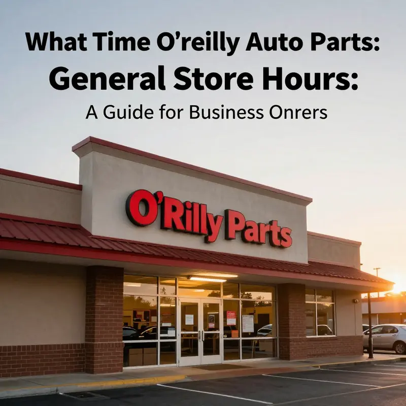 General store hours depicting an O’Reilly Auto Parts store at dawn.