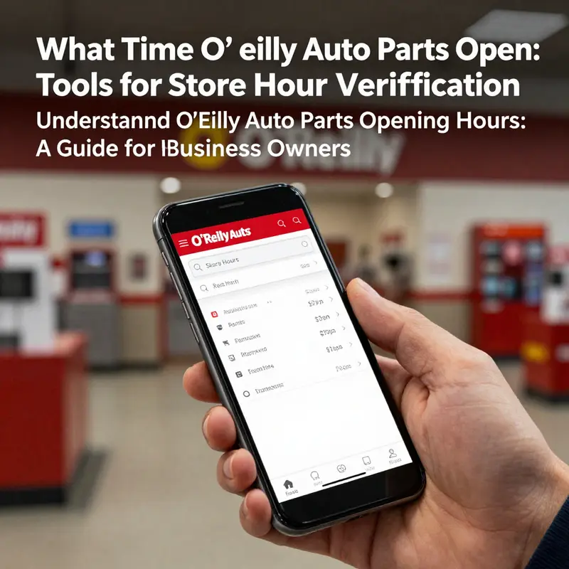 General store hours depicting an O’Reilly Auto Parts store at dawn.