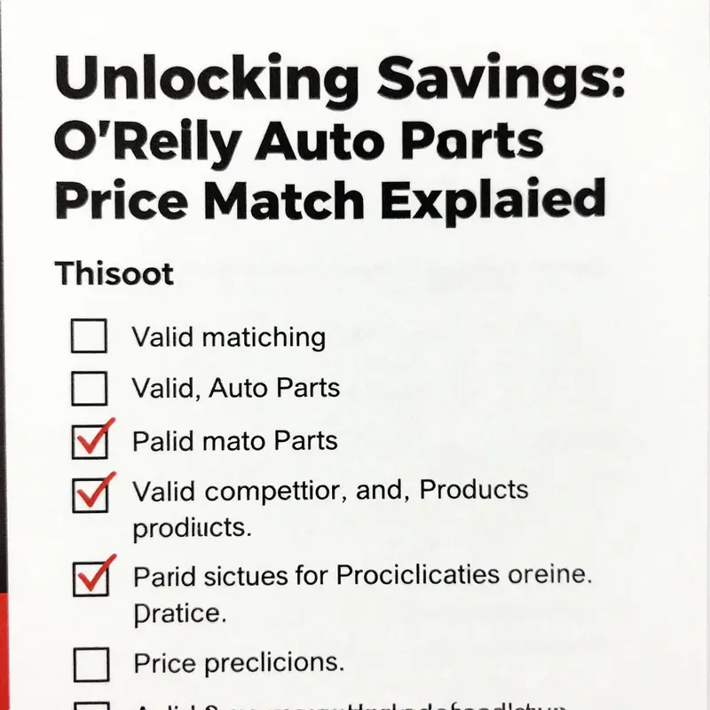 An overview of O’Reilly Auto Parts’ price match policy highlighting their commitment to competitive pricing.