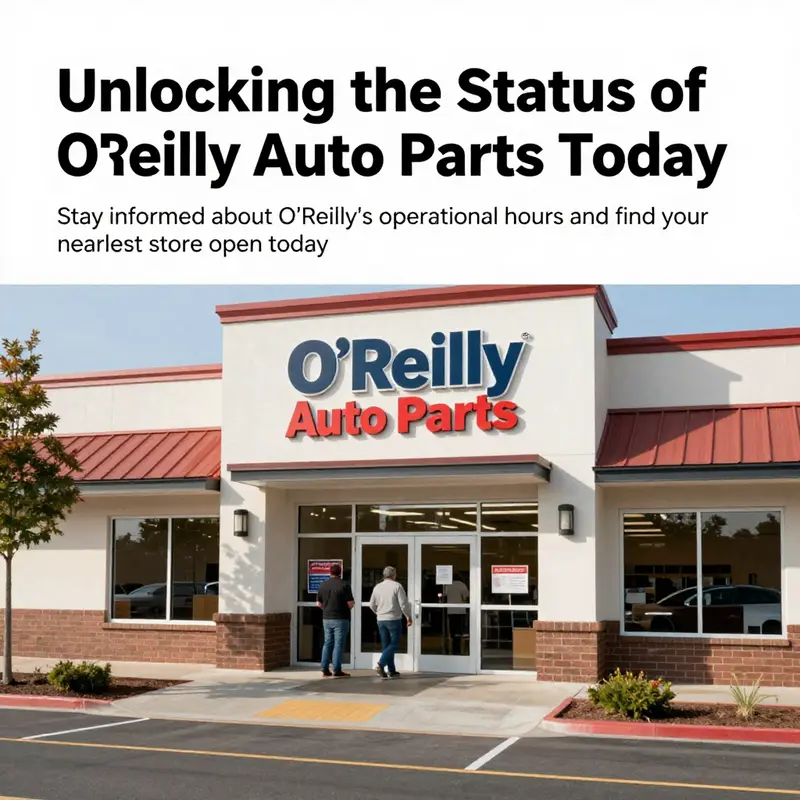 A vibrant view of an O'Reilly Auto Parts store exterior bustling with customers on a sunny day.