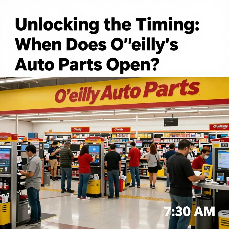 The O’Reilly Auto Parts store bustling with activity just after opening.