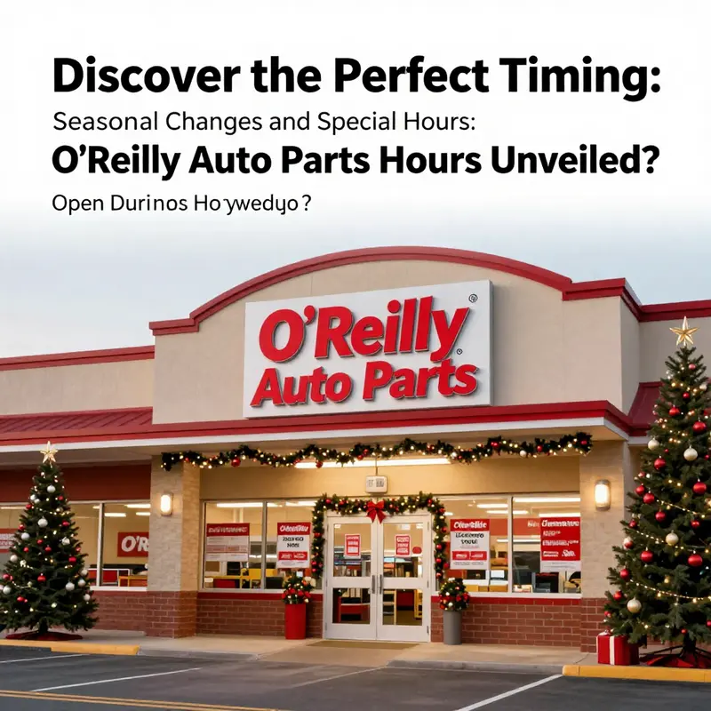 An interior view of O’Reilly Auto Parts with hours clearly displayed, emphasizing the business’s operational times.