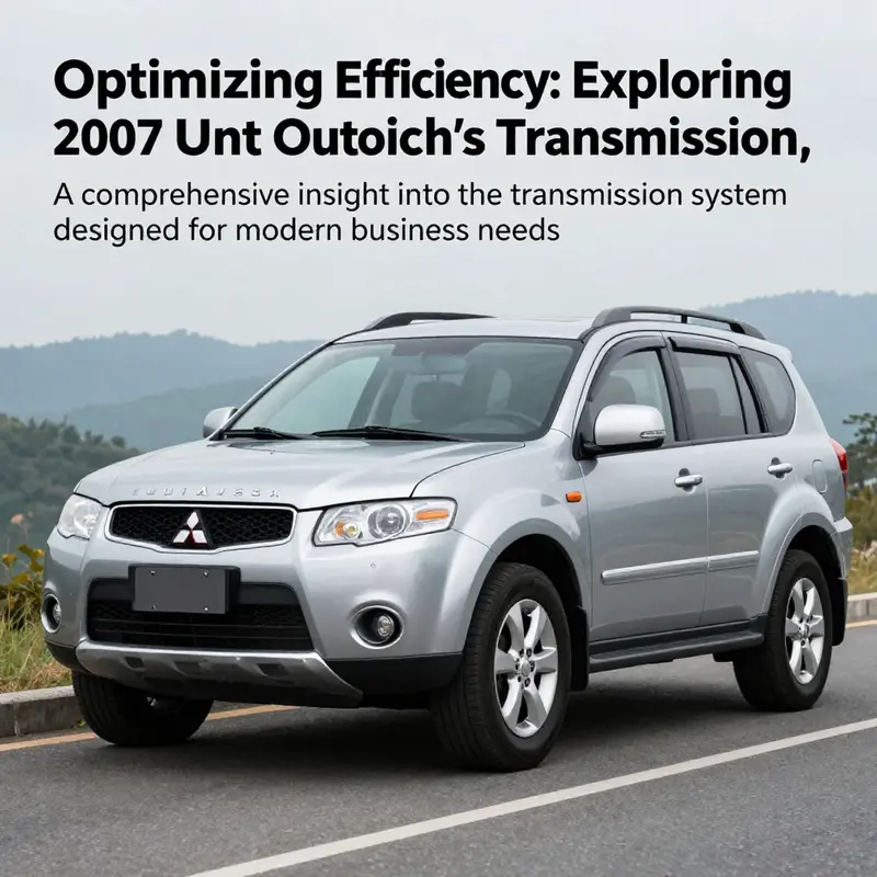 A Mitsubishi Outlander 2007 parked in a scenic location, representing its business utility and performance.