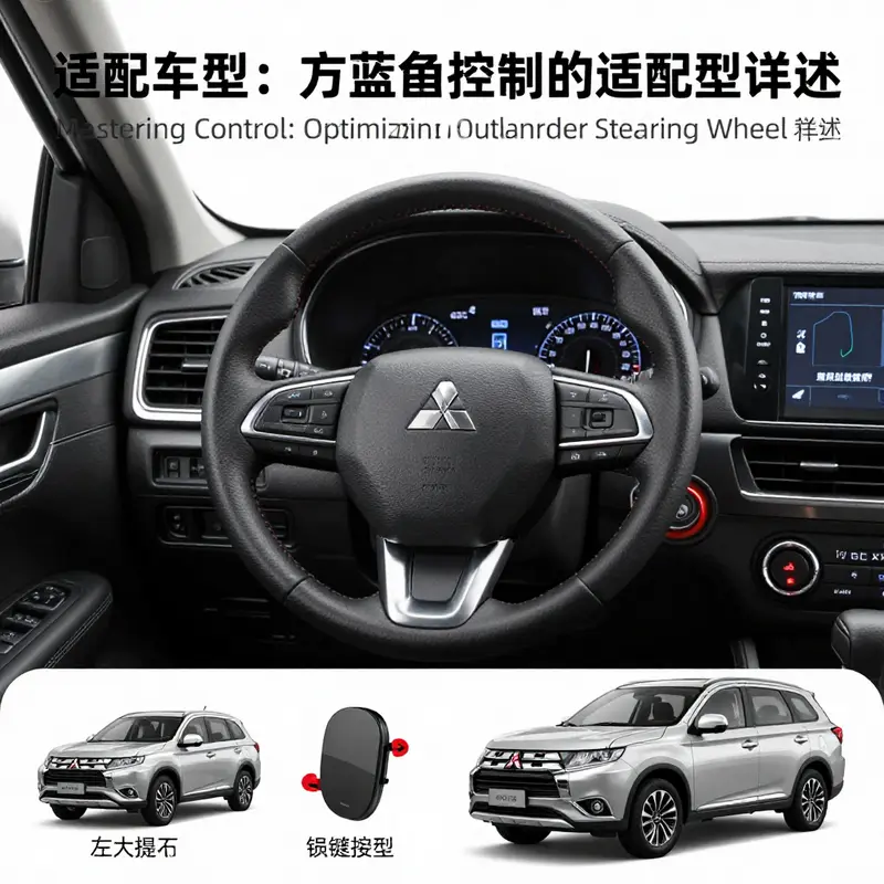 Showcasing the advanced controls on the Mitsubishi Outlander steering wheel.