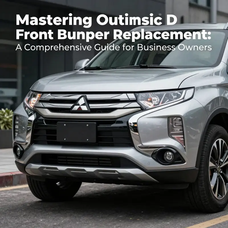 Mitsubishi Outlander in a city setting with a new front bumper illustrating smooth design.