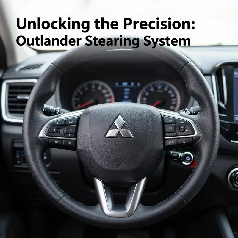 The Mitsubishi Outlander steering wheel features advanced control functions for convenience and safety.