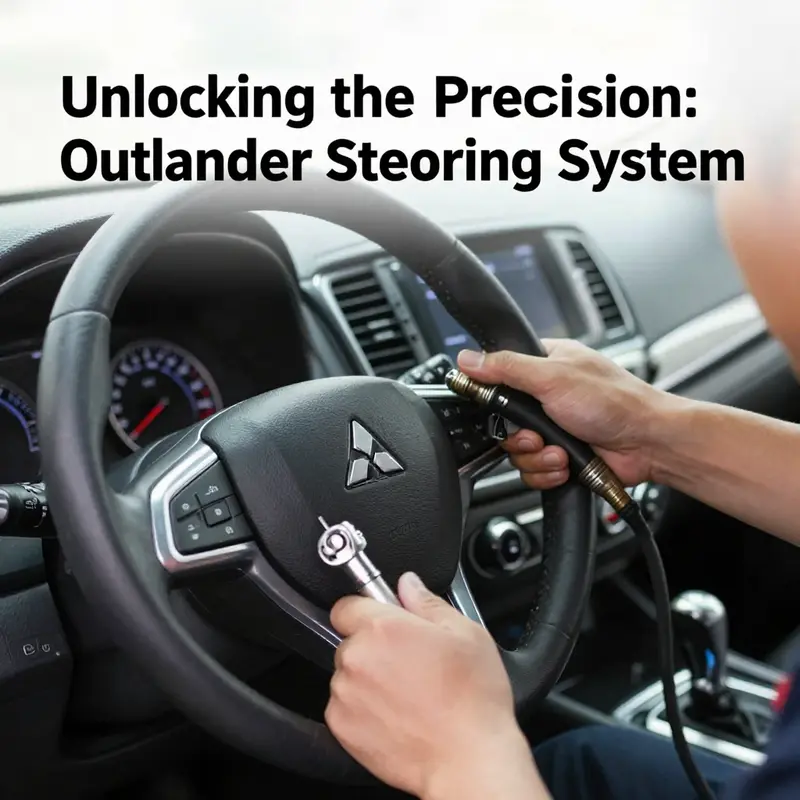 The Mitsubishi Outlander steering wheel features advanced control functions for convenience and safety.