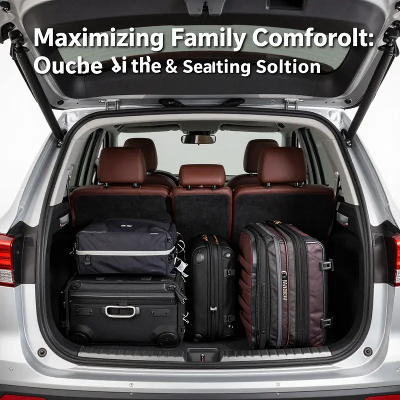 A comparison of the 5-seater and 7-seater configurations in a Mitsubishi Outlander.
