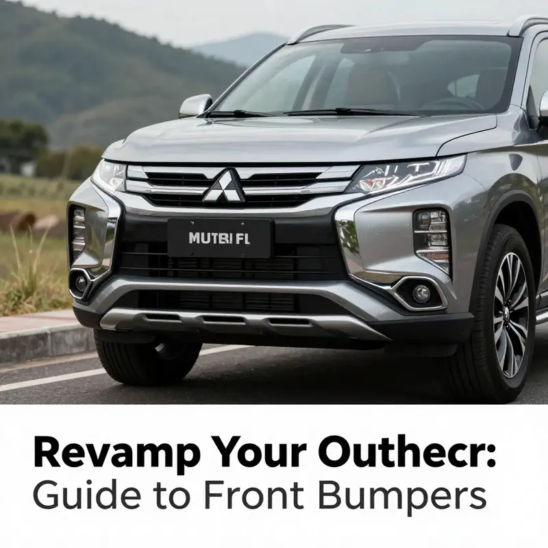 A Mitsubishi Outlander parked on a scenic street, emphasizing its attractive front bumper design.