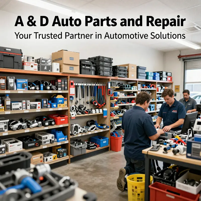 The interior of A & D Auto Parts and Repair, reflecting a well-organized shop ready to serve customers.