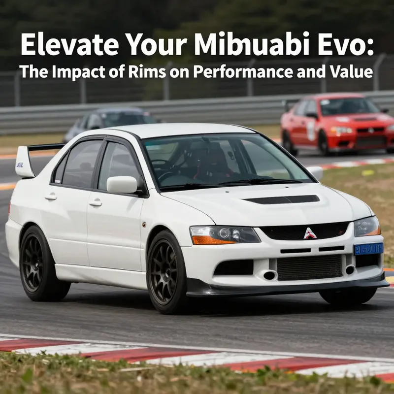 Comparison of forged and cast aluminum Mitsubishi Evo rims, illustrating their distinct properties.