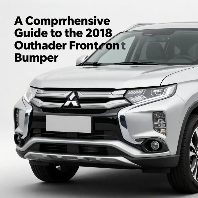 The front bumper of the 2018 Mitsubishi Outlander, highlighting its durable thermoplastic materials.