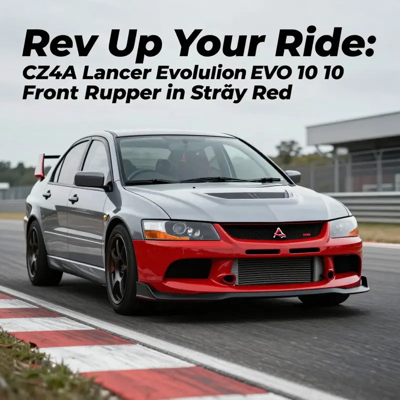 Vibrant options for custom red bumpers specifically designed for the CZ4A Lancer Evolution EVO 10.