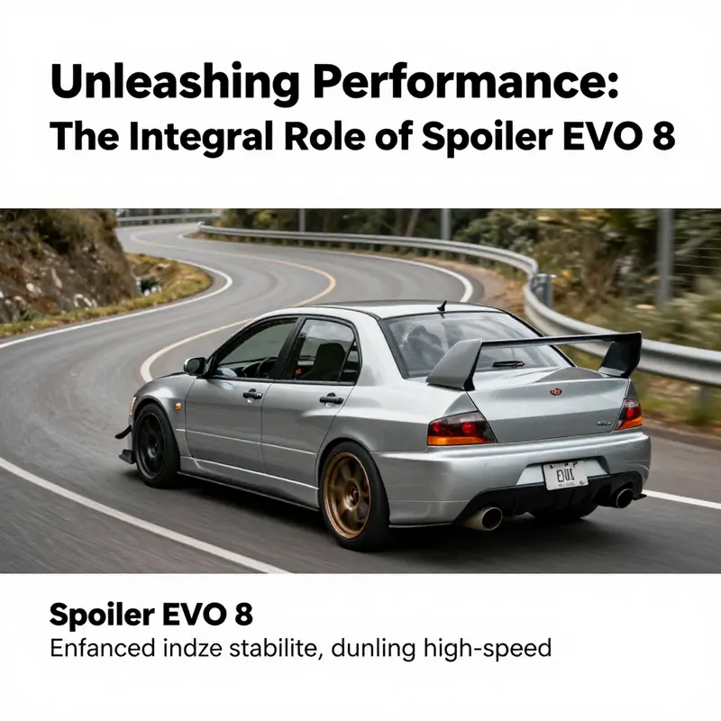 The EVO 8 demonstrating enhanced aerodynamic performance with its rear spoiler.