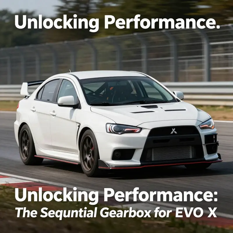 KAPS sequential gearbox fitted in an EVO X, illustrating its precision engineering and performance capabilities.
