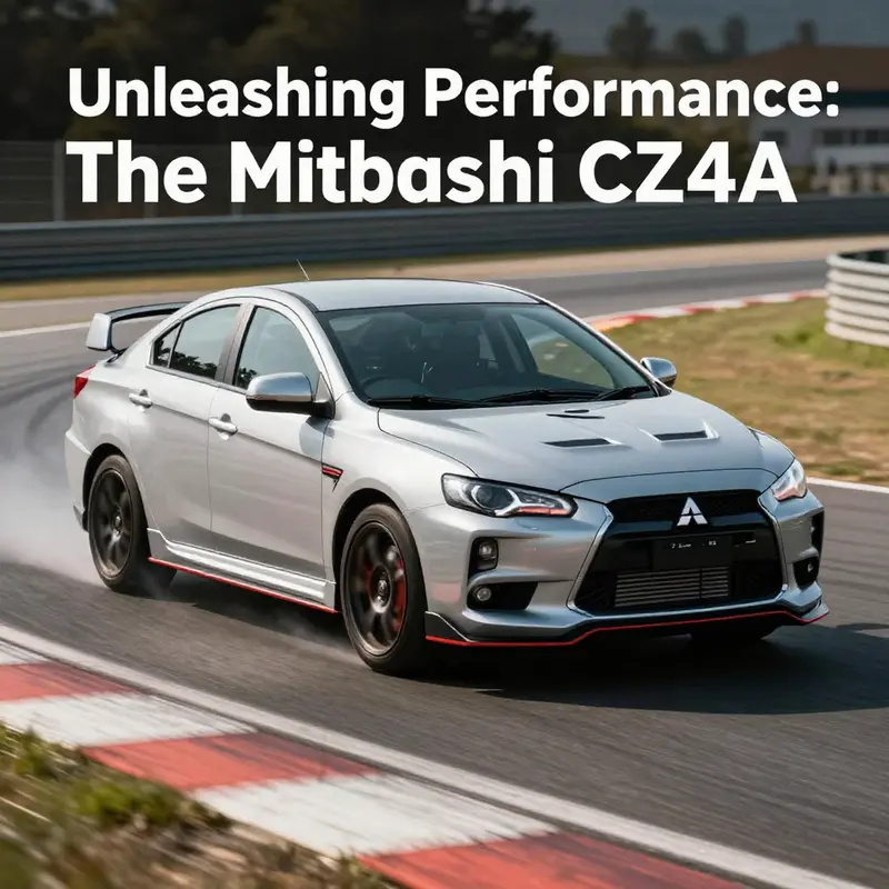 Mitsubishi CZ4A demonstrating its exceptional handling and speed on the racetrack.