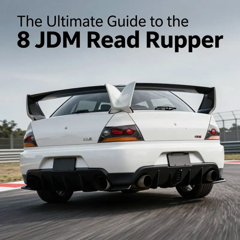 The evolution of the Evo 8 JDM rear bumper, showcasing design enhancements from the original to later models.