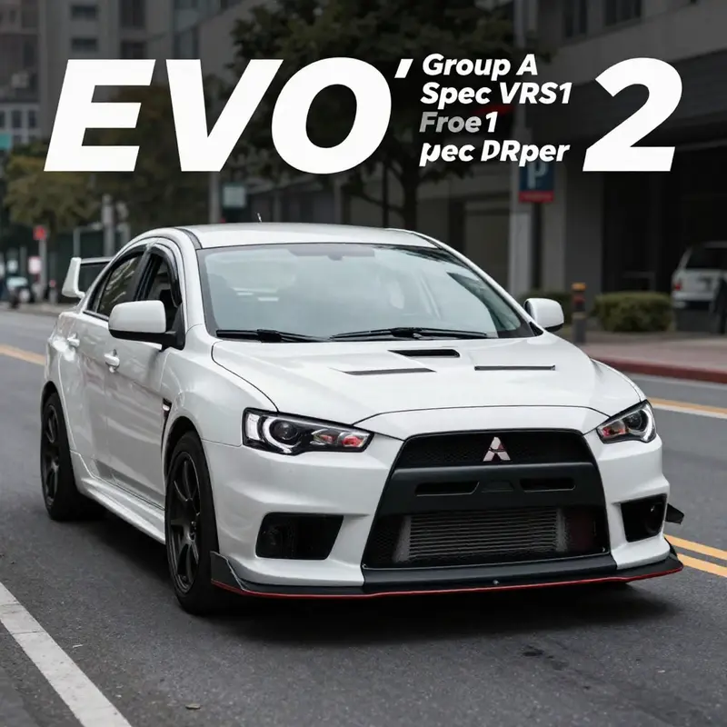 Specifications and design highlight of the Group A EVO X Spec VRS1 front bumper.