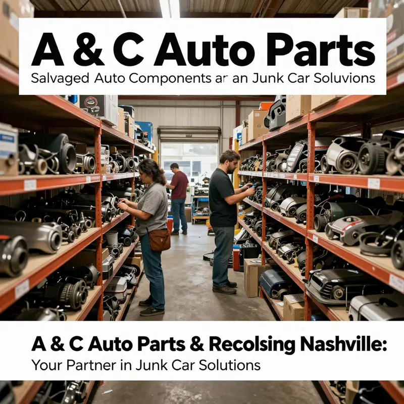 A clear view of A & C Auto Parts & Recycling highlighting its recognizable signage.