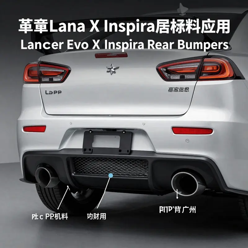 The rear bumper’s PP material showcases durability and a smooth finish integral for performance vehicles.