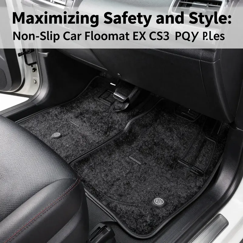 Premium OEM fit non-slip car floormats for Mitsubishi Lancer models showcase their design and quality.