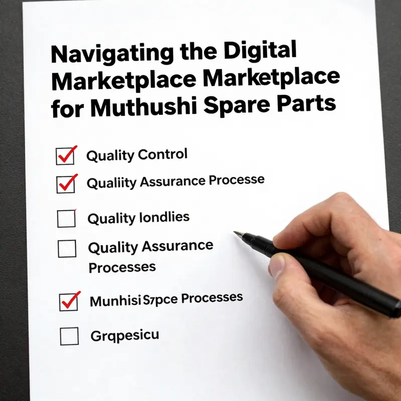 A step-by-step infographic outlining the process of buying Mitsubishi spare parts online efficiently.