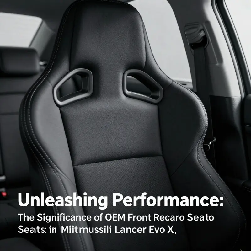 OEM front Recaro seats for Mitsubishi Lancer Evo X available in the marketplace.