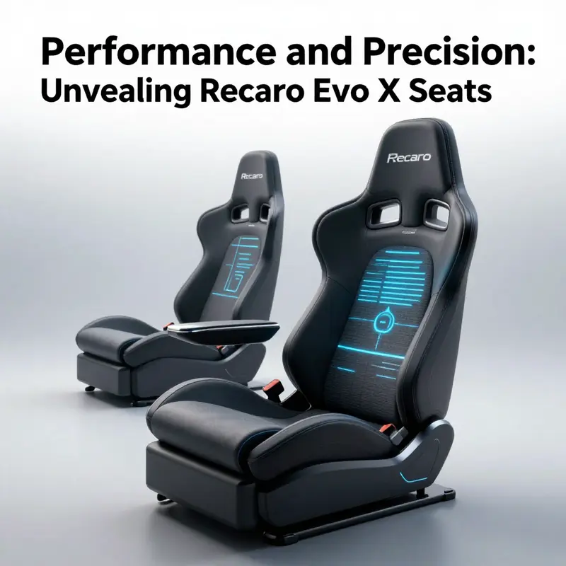 The Recaro Evo X seat design showcasing premium craftsmanship and high-performance materials.