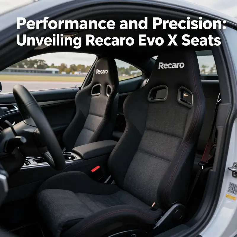 The Recaro Evo X seat design showcasing premium craftsmanship and high-performance materials.