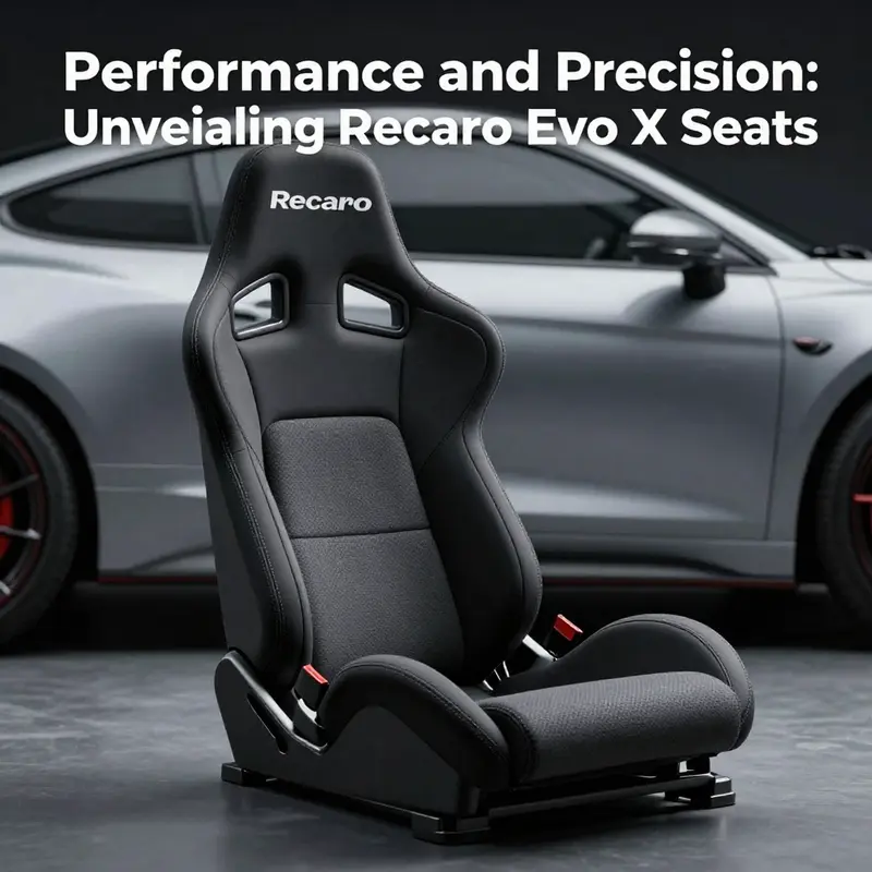 The Recaro Evo X seat design showcasing premium craftsmanship and high-performance materials.