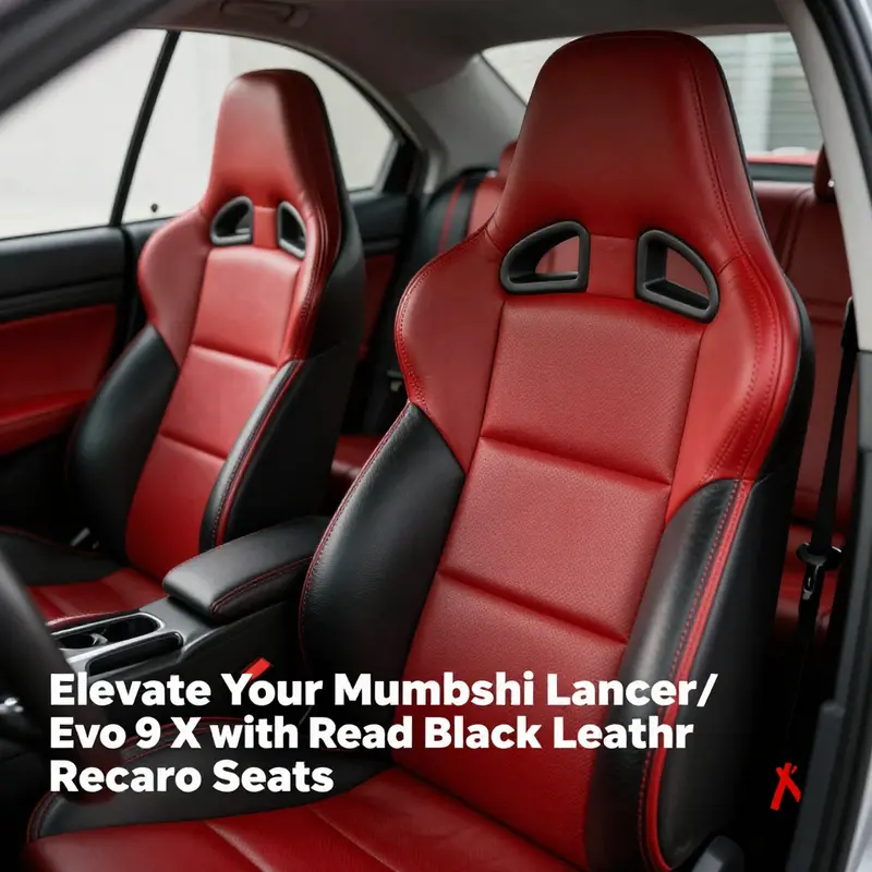 The bold coloring and ergonomic design of Recaro seats enhance the aesthetic and performance of the Evo 9 X.
