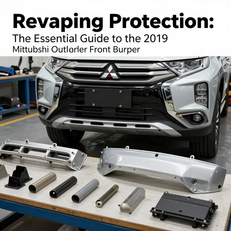 The sleek design of the 2019 Mitsubishi Outlander front bumper integrates functionality with style.