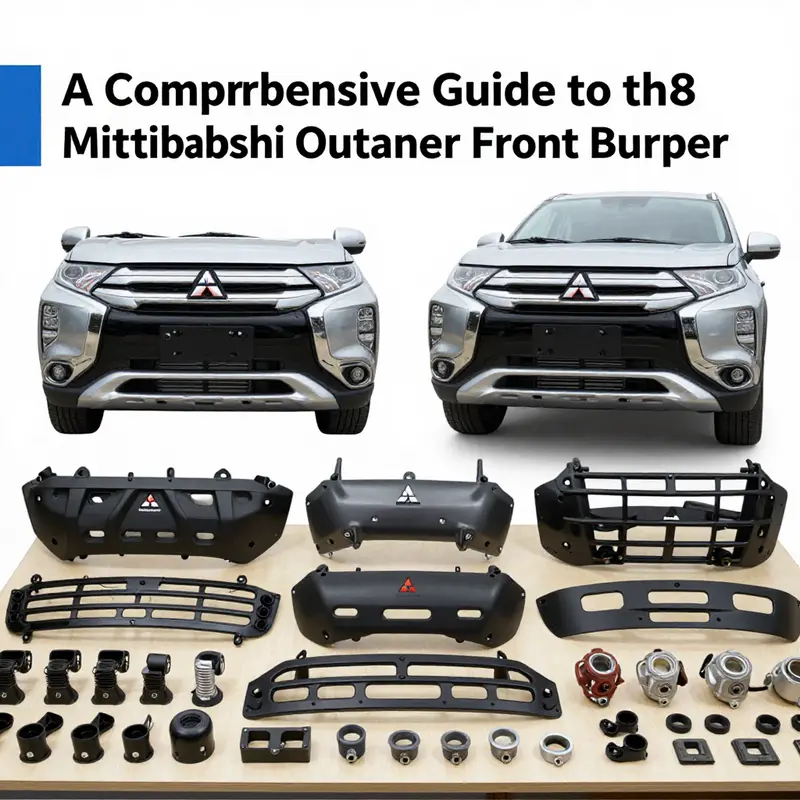 The front bumper of the 2018 Mitsubishi Outlander, highlighting its durable thermoplastic materials.