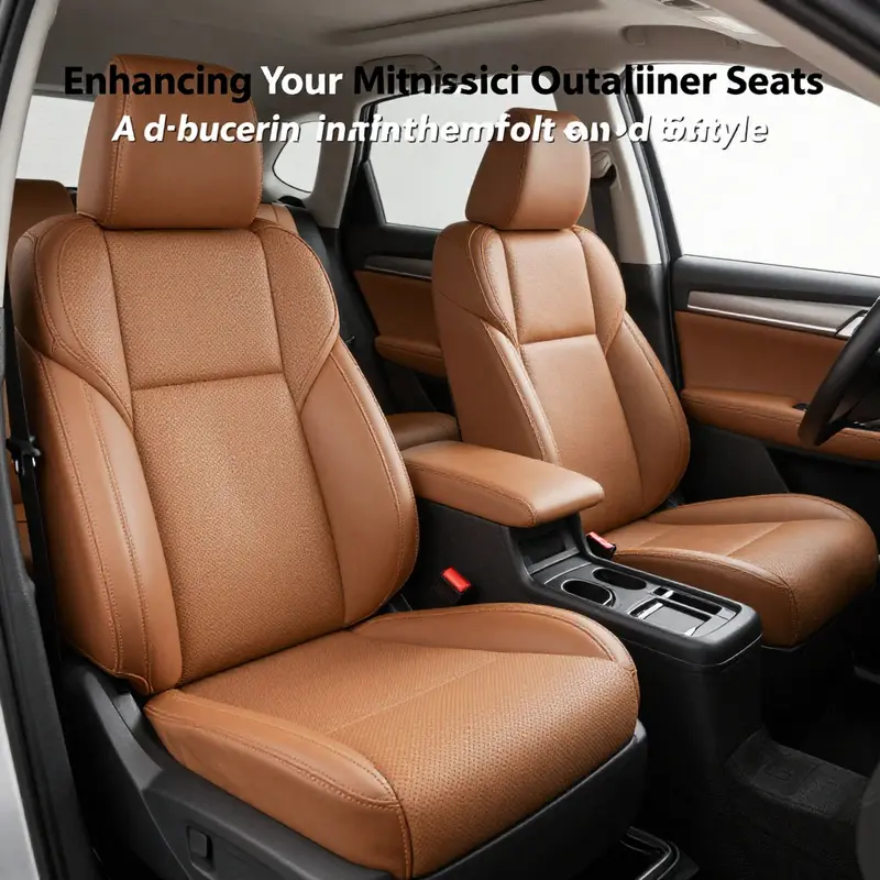 The well-designed interior of the Mitsubishi Outlander highlighting comfortable and durable seats.